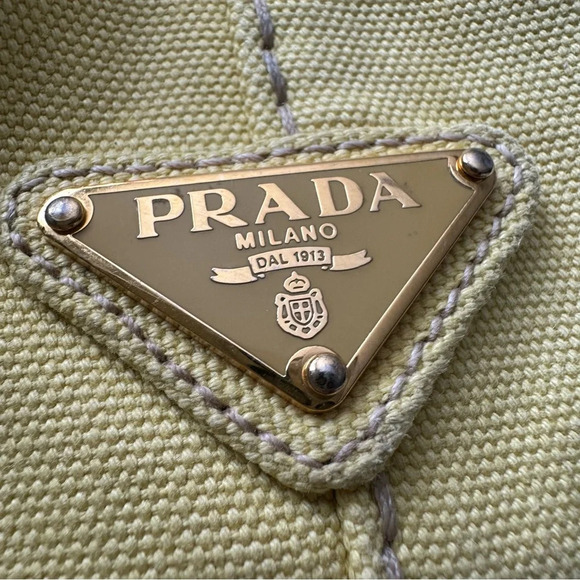 PRADA Canapa Canvas Small Tote - Picture 7 of 14